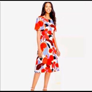 Ann Taylor Orange Flower Dress
